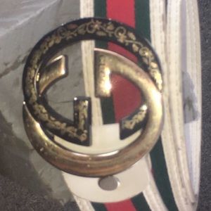 gucci belt (white)